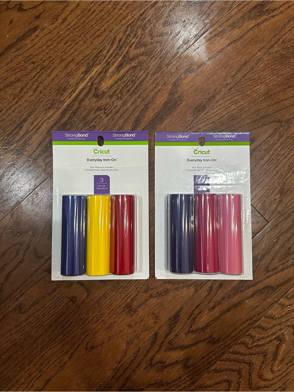 2 Cricut Everyday Iron-On Vinyl Mini Sampler 3-Pack Playroom & Sassy Sampler NEW